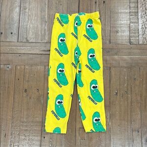 HUGO loves tiki Yellow Pickle Print Kids pants 18-24 months pepinillo